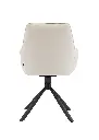 Eetkamerstoel BARCELONA 180 graden draaibaar beige velvet stof achterkant