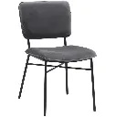 Eetkamerstoel BERLIJN grijs velvet stof