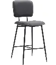 Barkruk BERLIJN grijs velvet stof